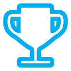 Blue trophy outline