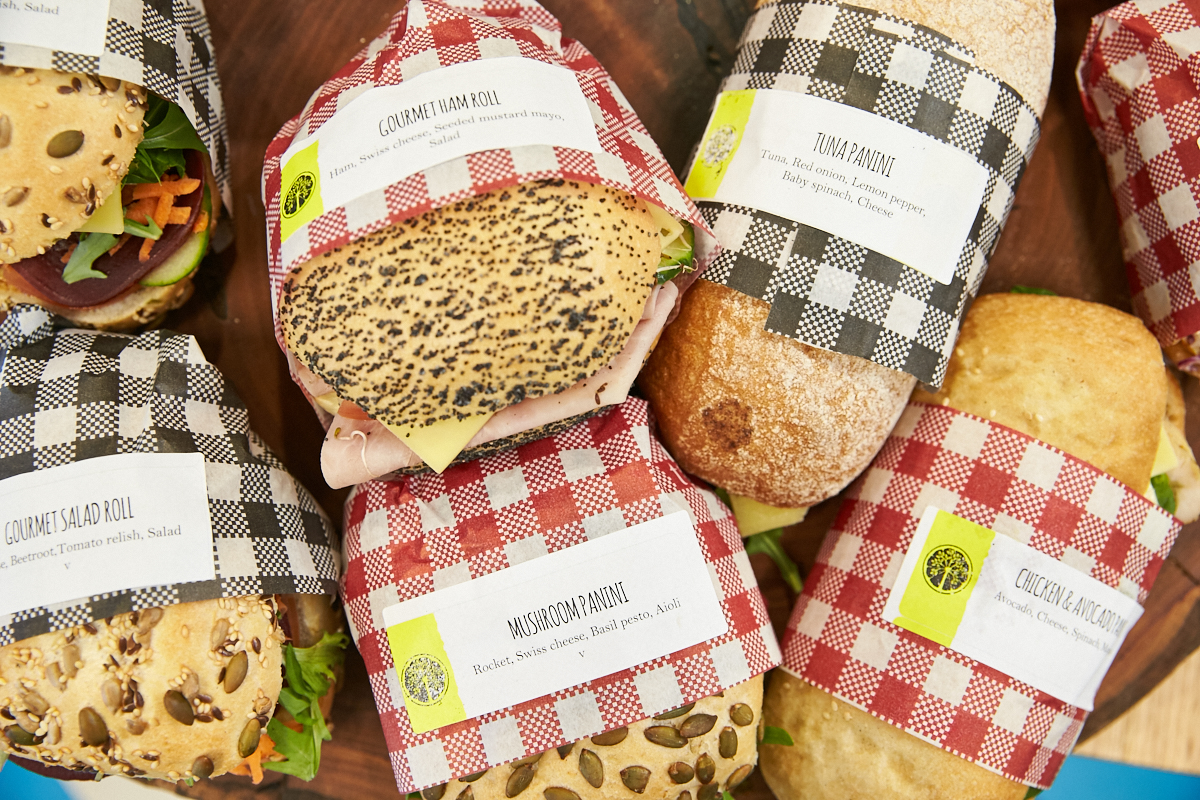 Assorted rolls and paninis