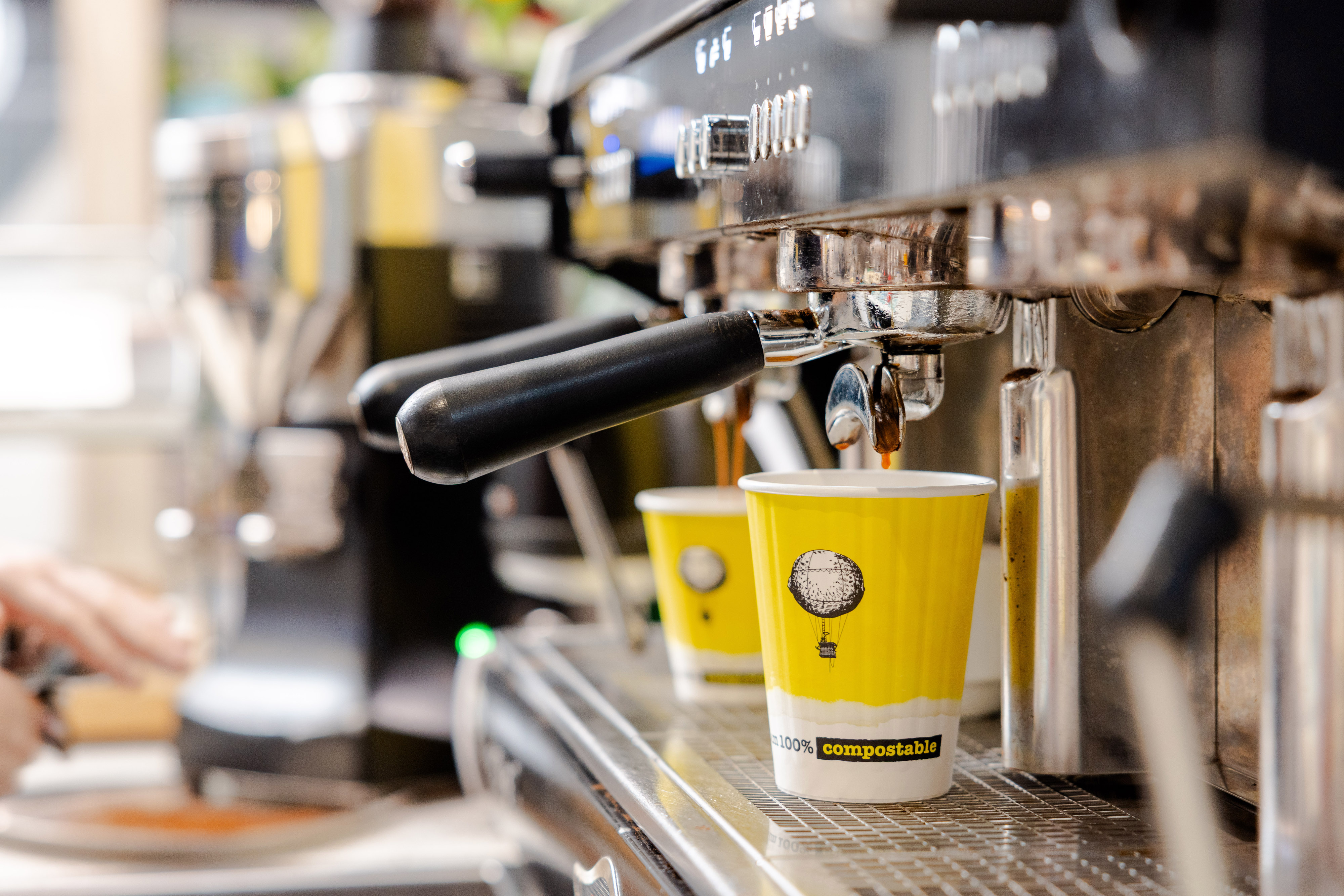 A photo of the coffee machine at the Lemon Tree Cafe located inside Perth HPC