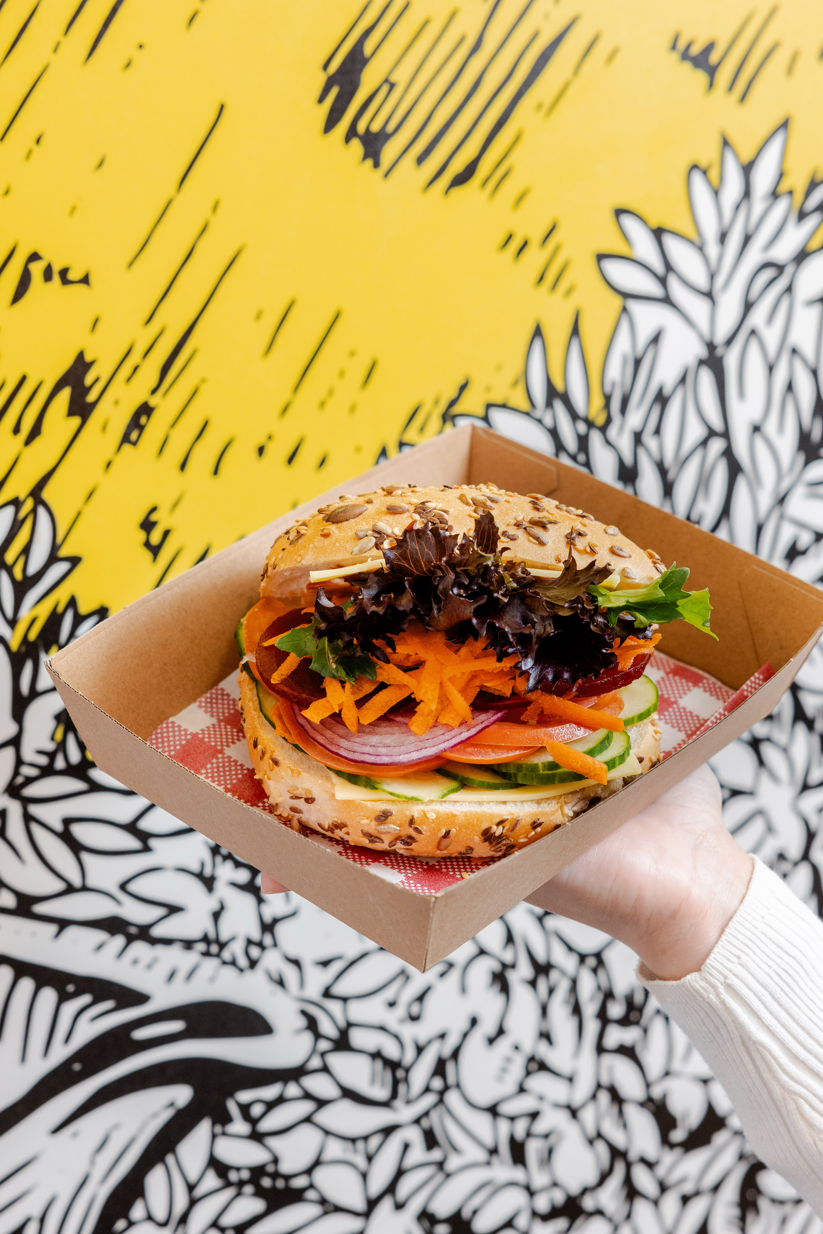 A photo of a salad roll at the Lemon Tree Cafe located inside Perth HPC