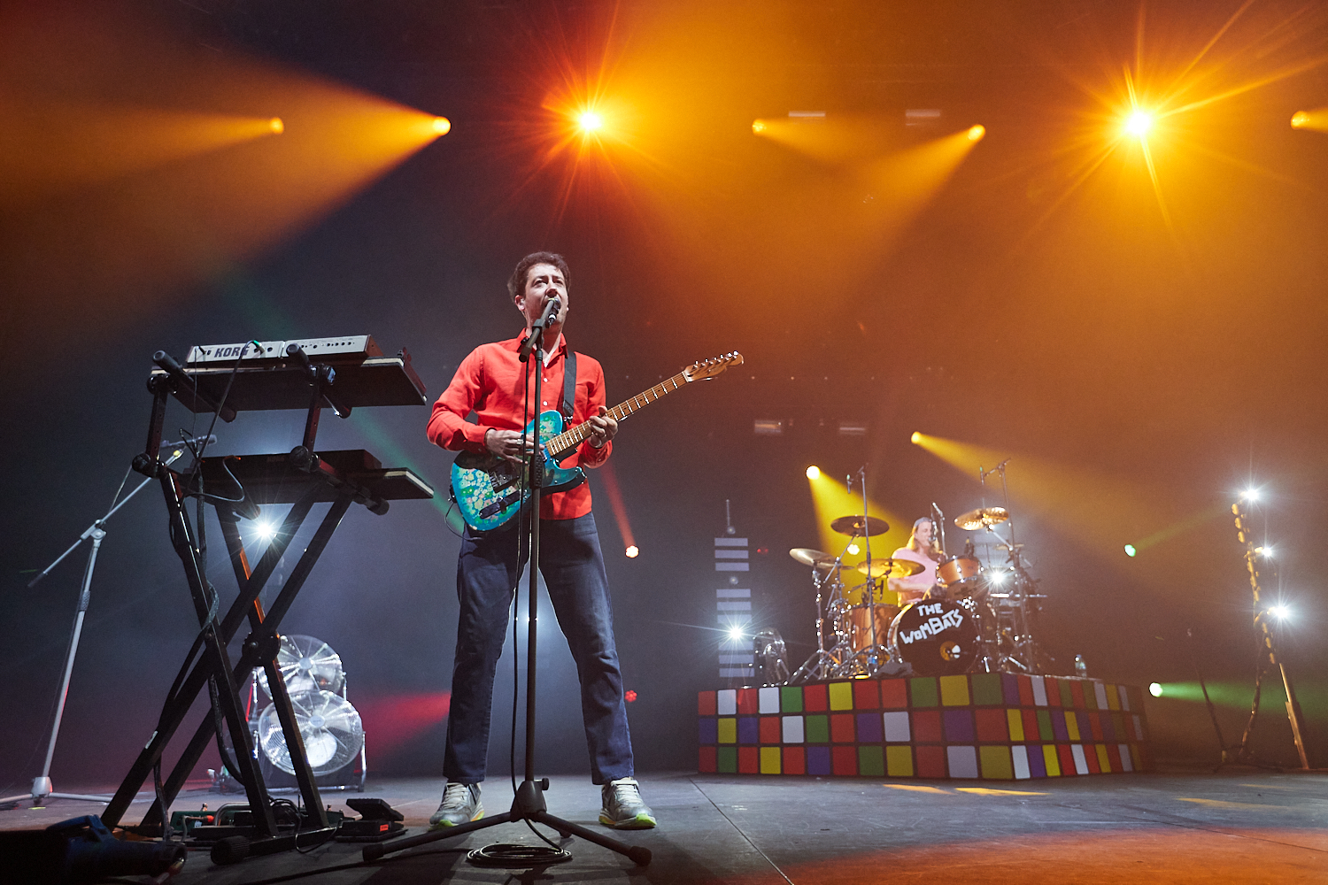 A photo of artists The Wombats performing at Perth HPC
