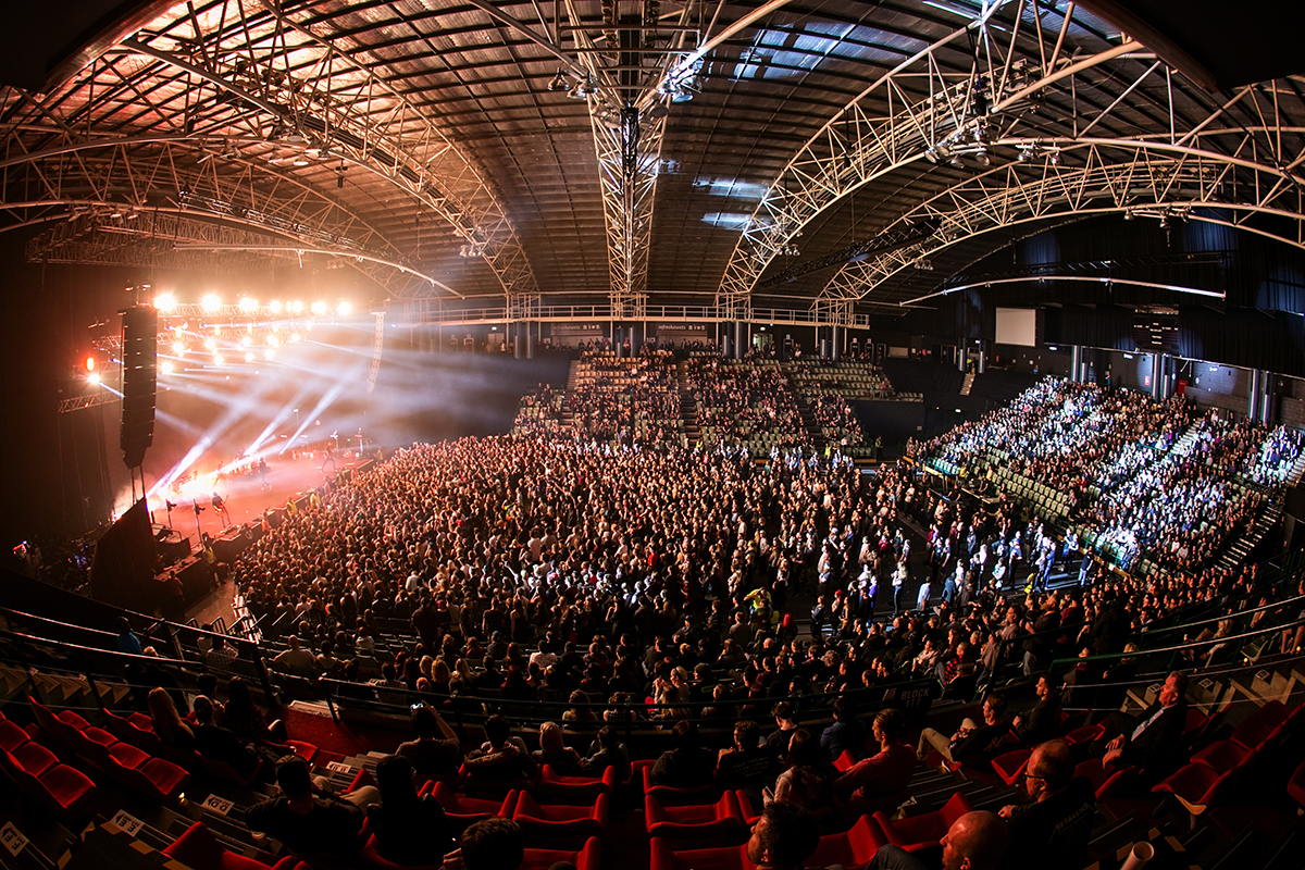 A photo of the crowd during band Bring Me The Horizon performing at Perth HPC