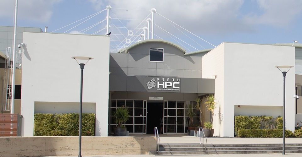 A photo of the external front of the Perth HPC building