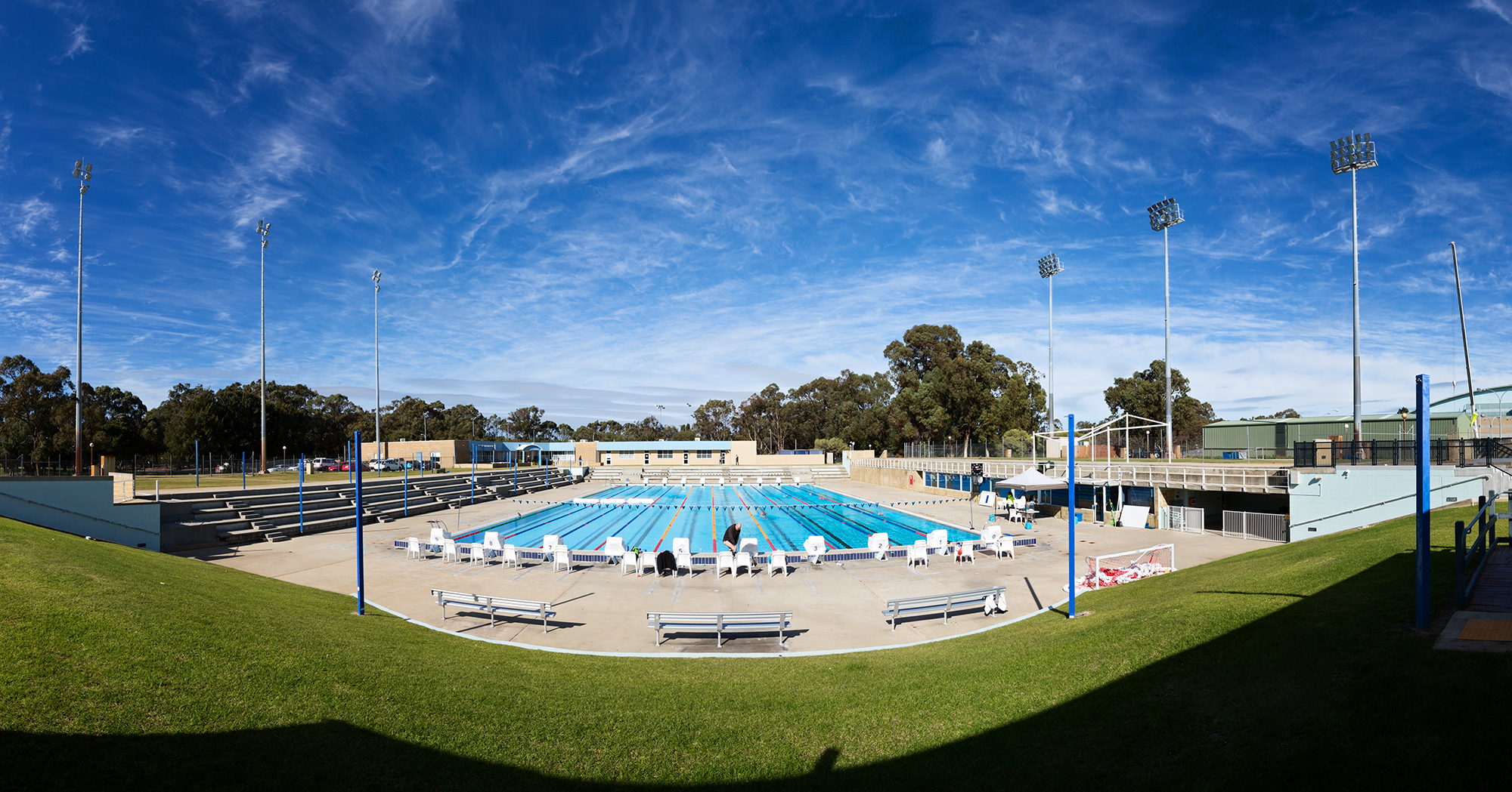 Perth HPC outdoor 10 lane pool panorama