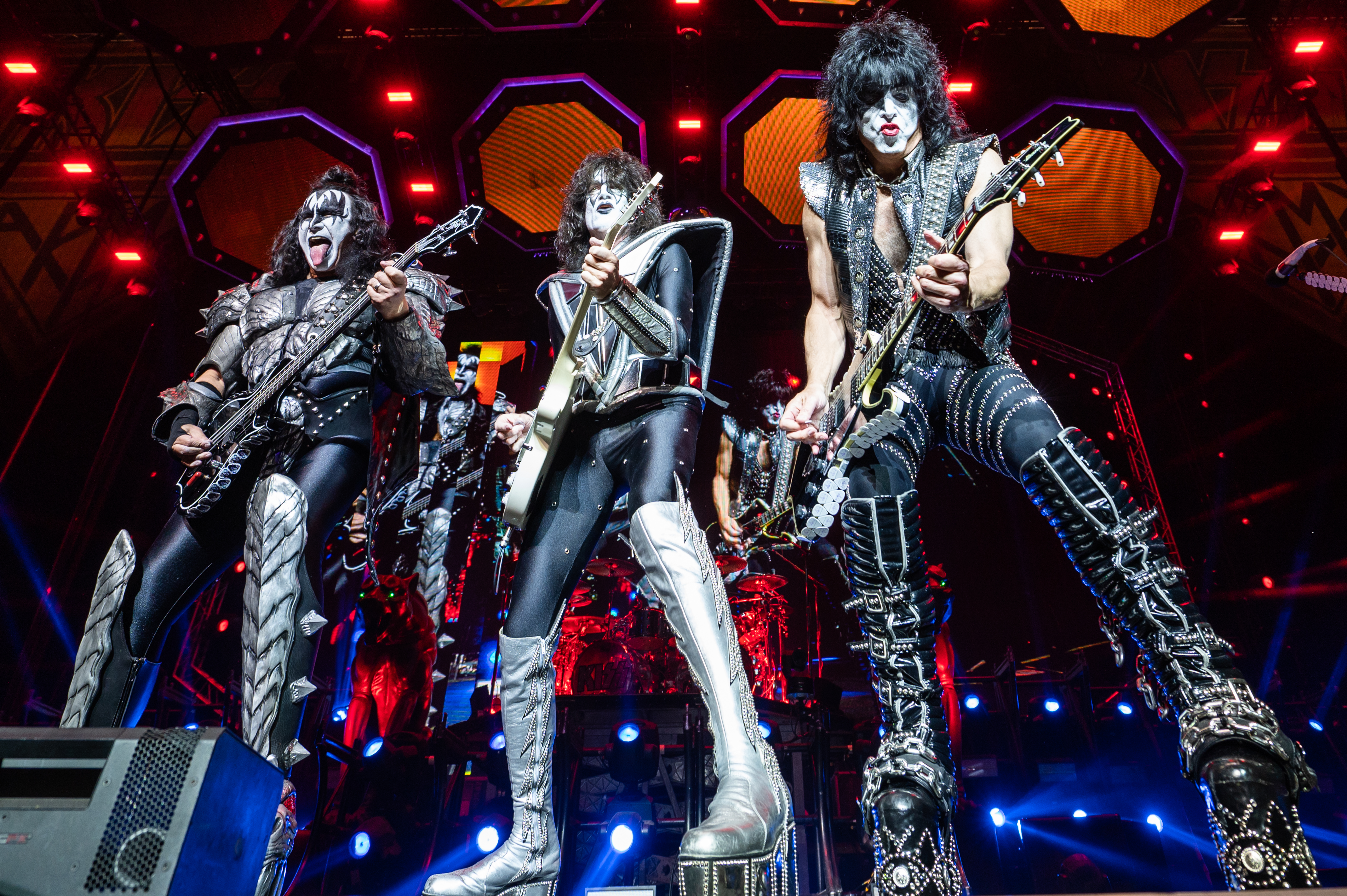 A photo of the band KISS performing at RAC Arena in Perth