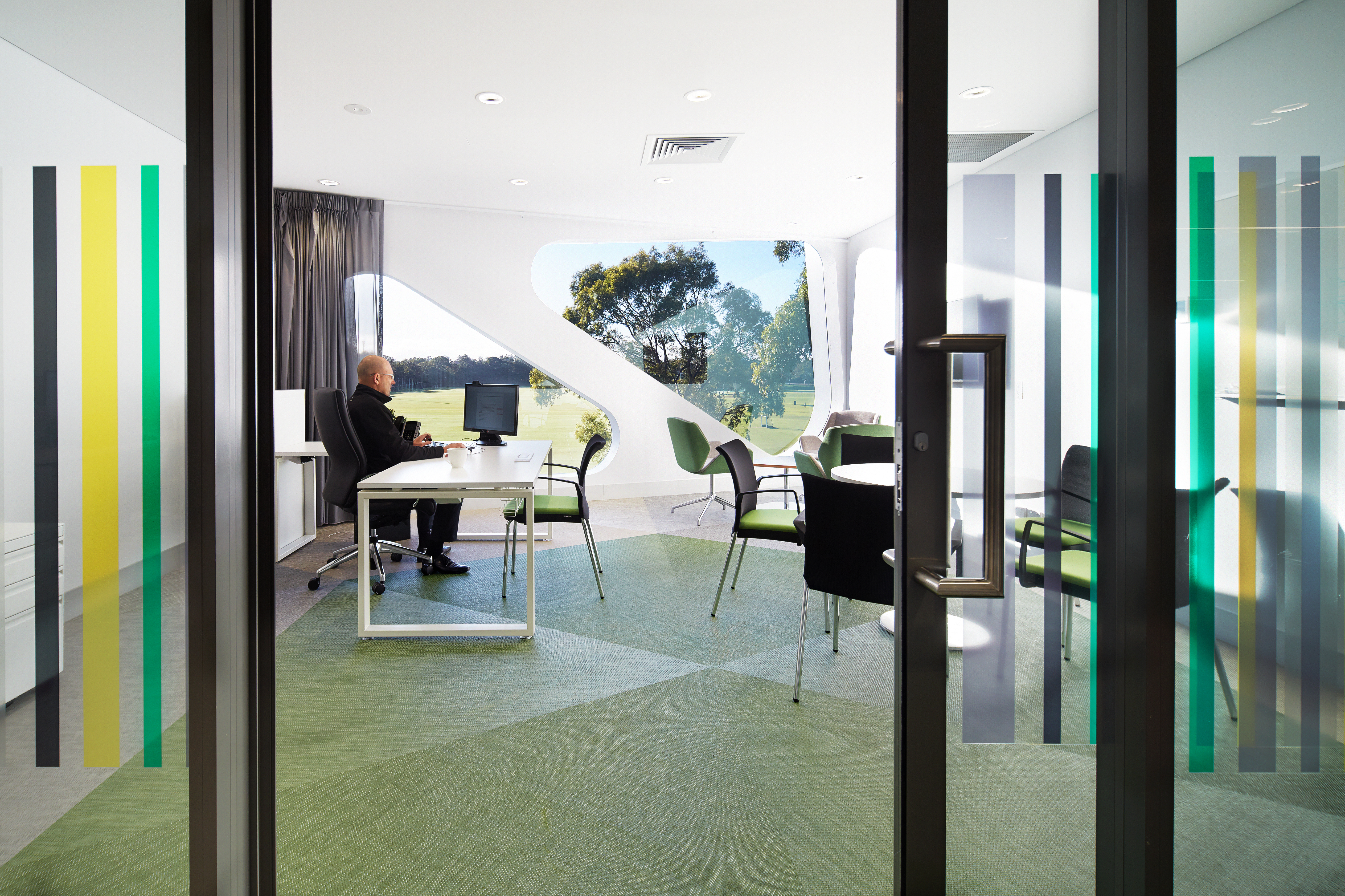 A photo of a corporate office onsite at the WA Institute of Sport